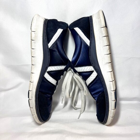 Vionic-Women's Navy-Blue Leather Suede Upper Running Sneakers-Casual Walking-7 - Picture 7 of 16